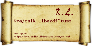 Krajcsik Liberátusz névjegykártya